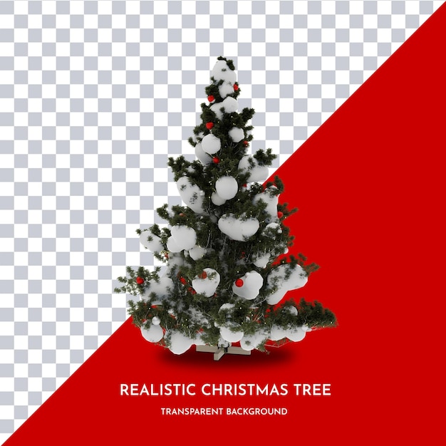 Weihnachtsbaum isoliert 3D-Stil rendern