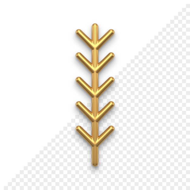 Weihnachtsbaum Zweig 3D-Symbol