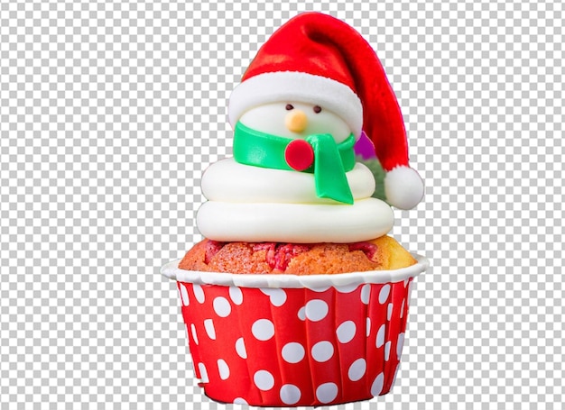 Weihnachtscupcake mit Ingwerbrot mit Kerze