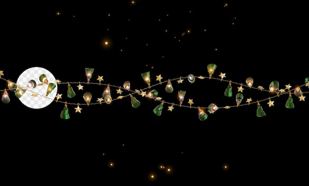 Weihnachtsdekoration 3d gerendert mit transparentem Hintergrund