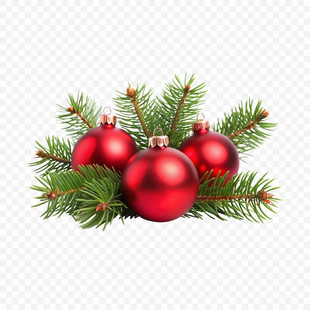 Weihnachtsdekorationen auf weißem Hintergrund