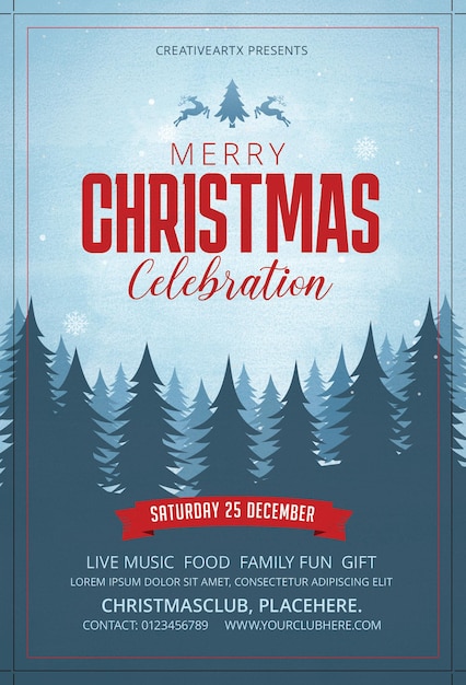 Weihnachtsfeier Flyer Vorlage