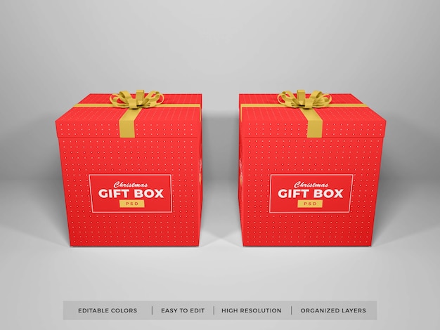 Weihnachtsgeschenkbox mit bandmodell