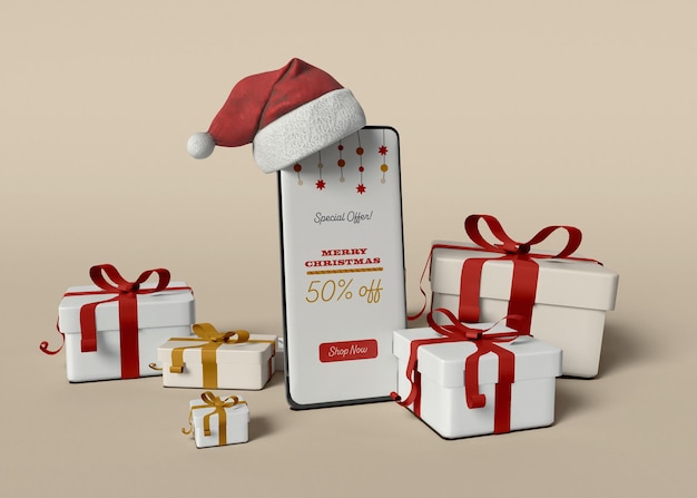 Weihnachtsgeschenke mockup