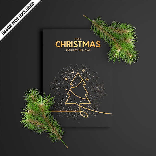 PSD weihnachtsgeschenkkarten-mockup-vorlage psd