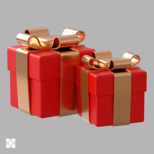 PSD weihnachtsgeschenkkisten 3d-symbol