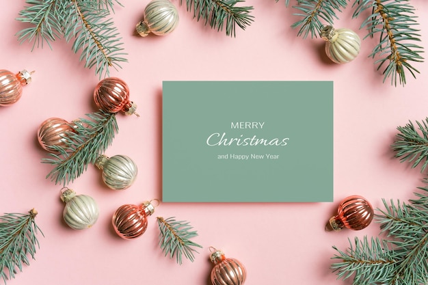 Weihnachtsgrußkarten-flyer oder einladungskartenmodell