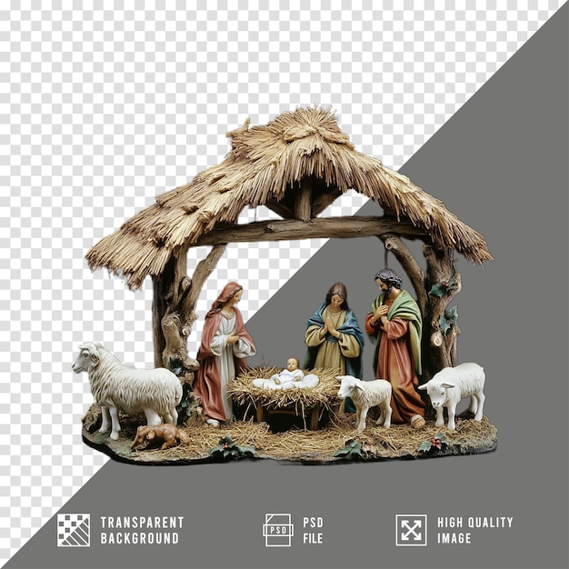 Weihnachtshütte auf durchsichtigem Hintergrund