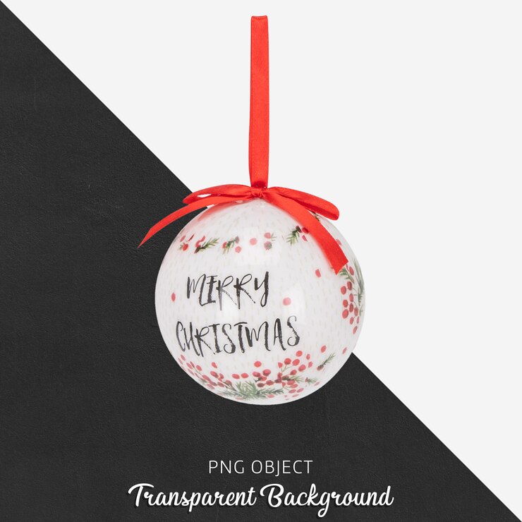 PSD weihnachtskugel auf transparent