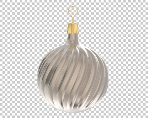 Weihnachtskugel auf transparentem Hintergrund. 3D-Rendering - Abbildung