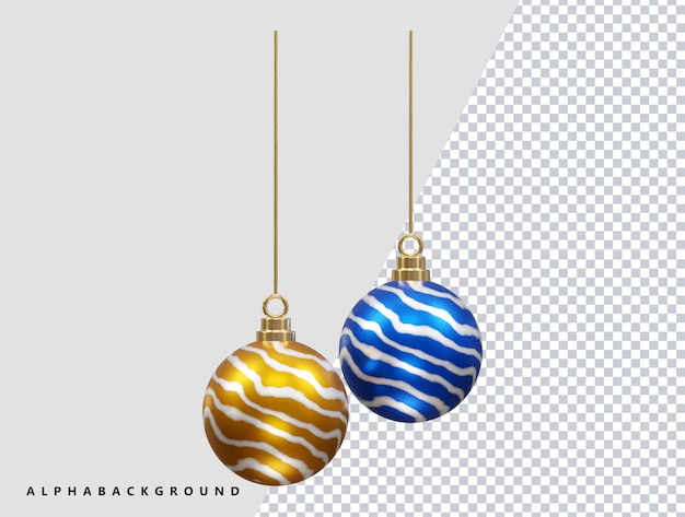 Weihnachtskugel-Symbol 3D-Rendering-Vektor-Illustration