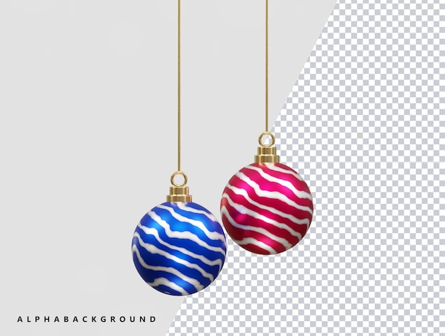 Weihnachtskugel-Symbol 3D-Rendering-Vektor-Illustration
