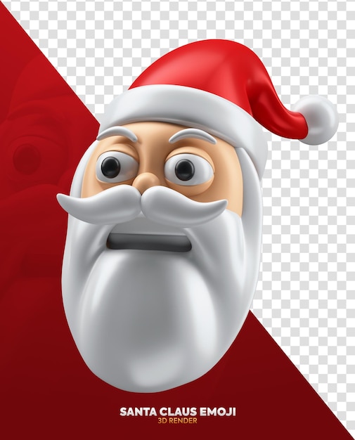 PSD weihnachtsmann emoji 3d wütendes gesicht