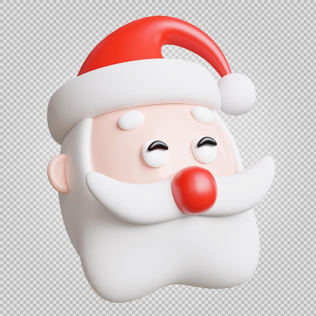 Weihnachtsmann-Kopf mit Weihnachtszeit