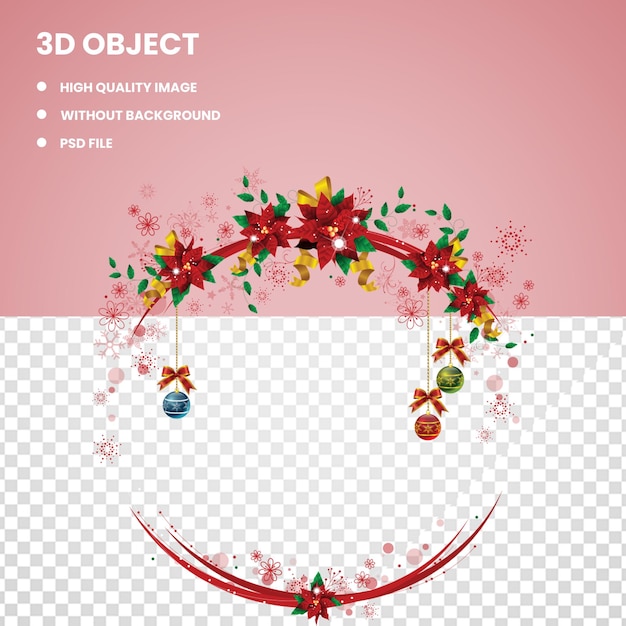 PSD weihnachtsornament-kranz-dekor