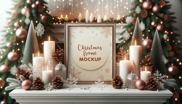 PSD weihnachtsrahmen-mockup