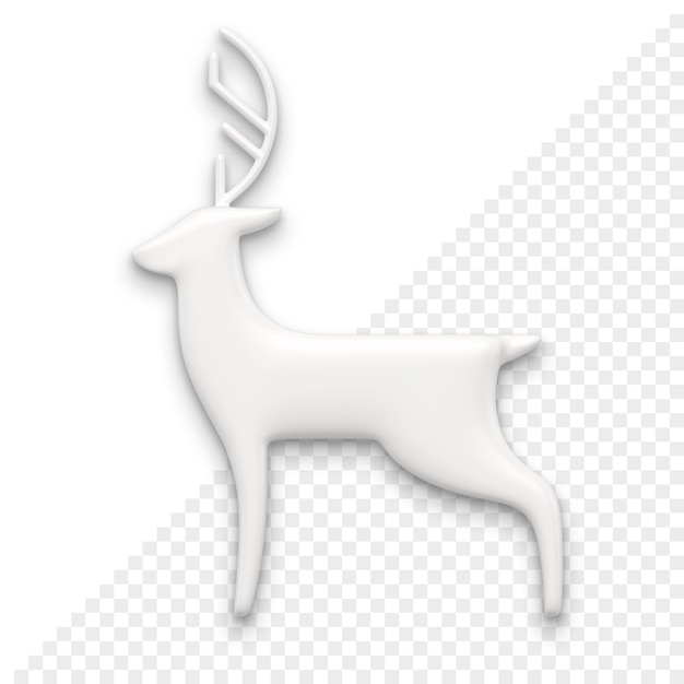 Weihnachtsrentier 3D-Symbol