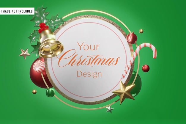 Weihnachtsschild Mockup