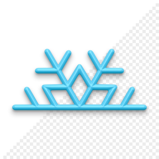 PSD weihnachtsschneeflocke 3d-symbol