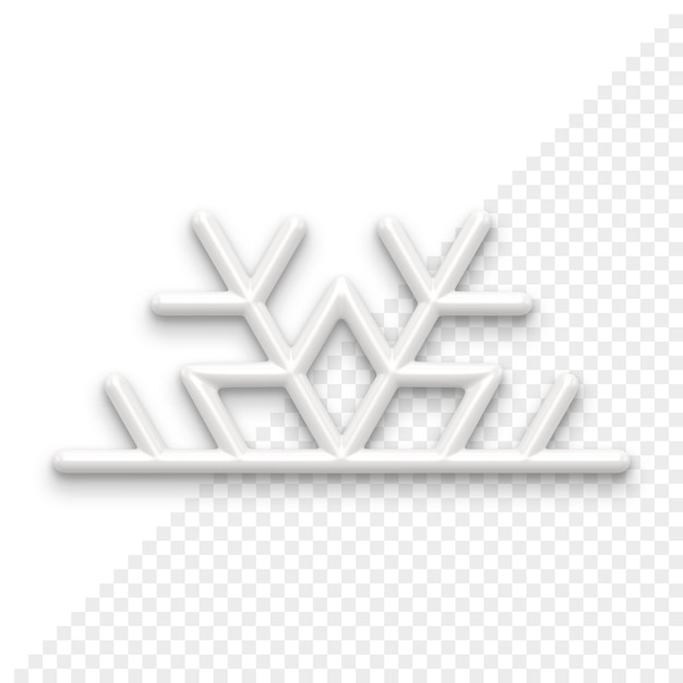 Weihnachtsschneeflocke 3d-symbol