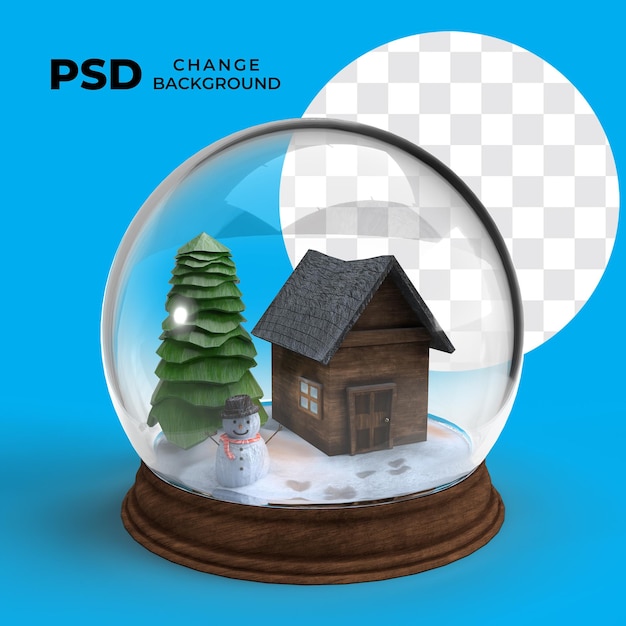 Weihnachtsschneekugel psd