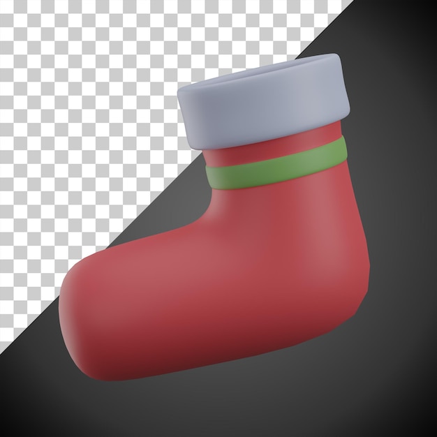 PSD weihnachtssocke 3d-render-symbol