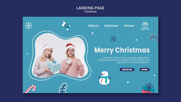 PSD weihnachtsverkauf landingpage vorlage