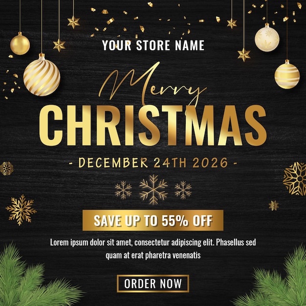 Weihnachtsverkaufsbanner für Lebensmittelrestaurants