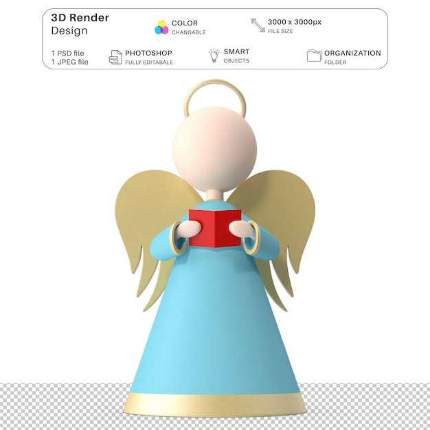 Weihnachtswinkel-Ikonen 3D-Modellierung PSD-Datei Realistische Weihnachtswinkel-Ikonen