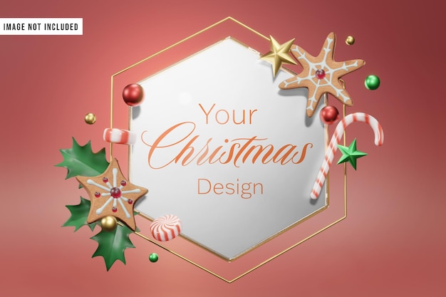 Weihnachtszeichen Mockup Zeichen