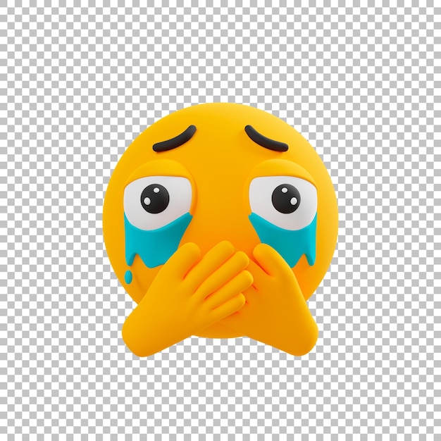 PSD weinendes emoticon 3d emoji-symbol