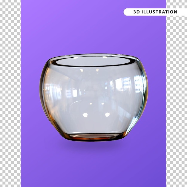 Weinglas küchensymbol 3d rendern