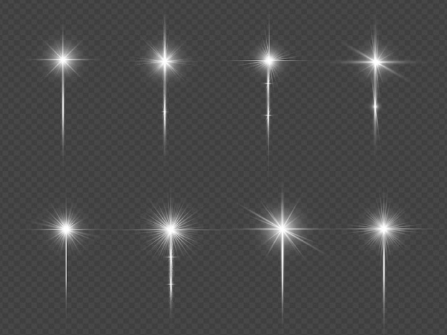 weiß leuchtende Lens Flare-Kollektion