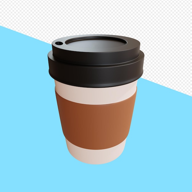 Weißbraune Kaffeetasse aus Papier