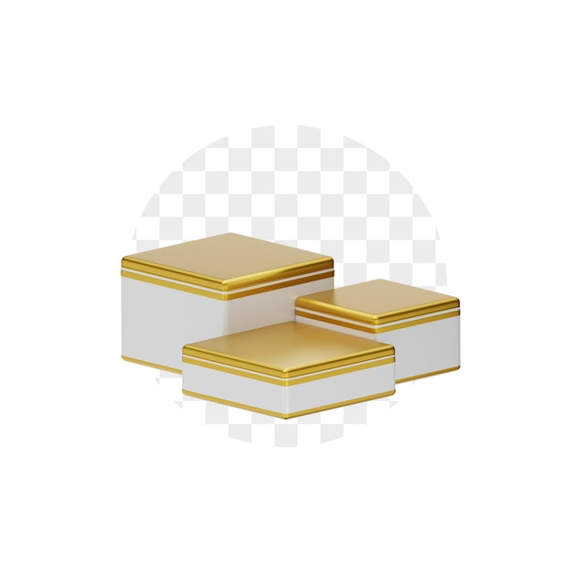 Weiße Bühne Form Podium 3D Verkaufsprodukt