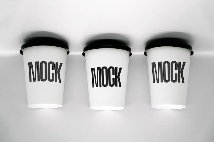PSD weiße kaffeetasse mockup minimal keramik tasse branding vorlage