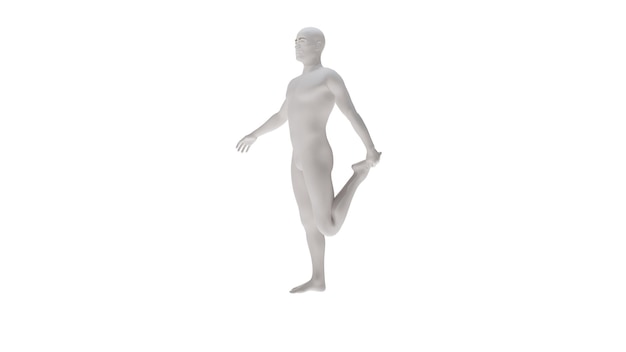 Weiße Kunststoff Hochauflösung konzeptionelle menschliche 3D-Anatomie Körper 3D-Illustration isoliert