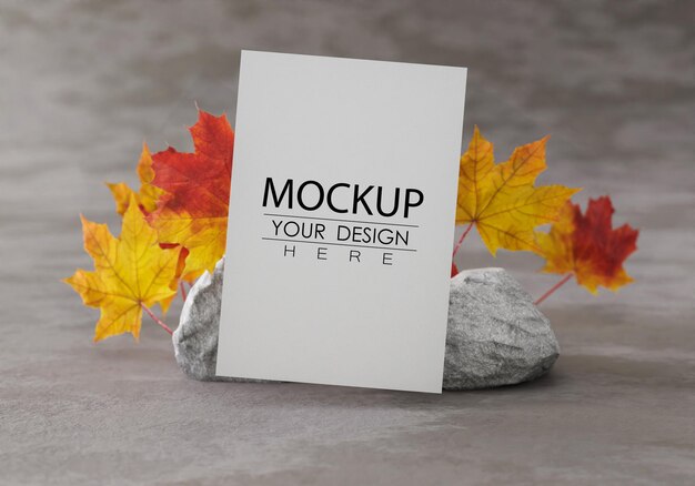 Weiße postkarte psd mockup