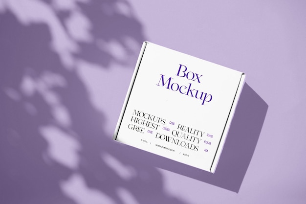 Weiße quadratische box mockup