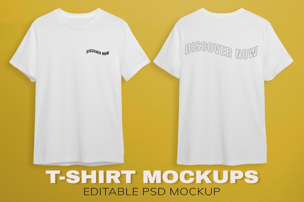 PSD weiße t-shirts modellentwurf