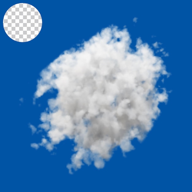 PSD weiße wolke mit modernem 3d-stil