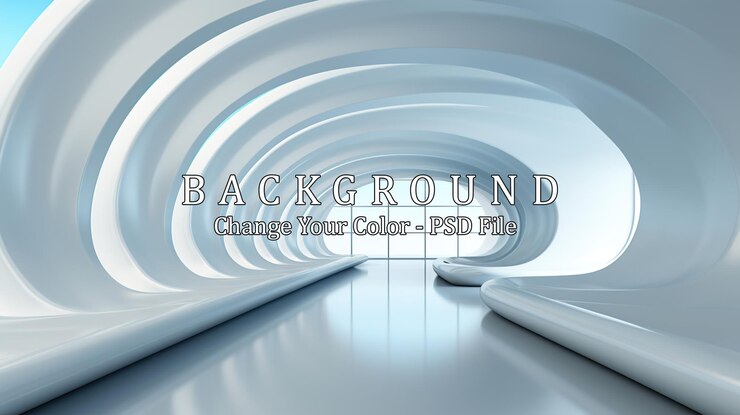PSD weißer futuristischer tunnel