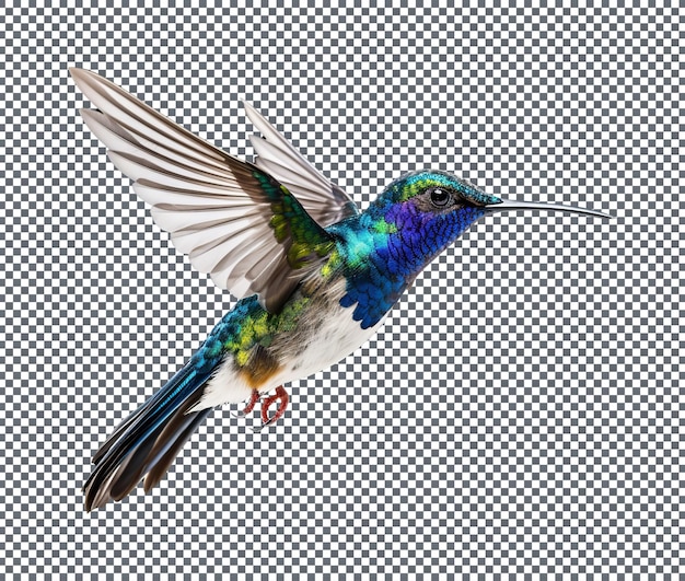 weißer Hals-Jacobin-Vogel isoliert auf durchsichtigem Hintergrund