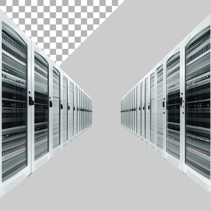 PSD weißer hintergrund des datenzentrums
