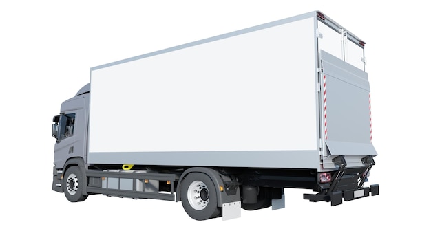 Weißer isolierter LKW-Hintergrund