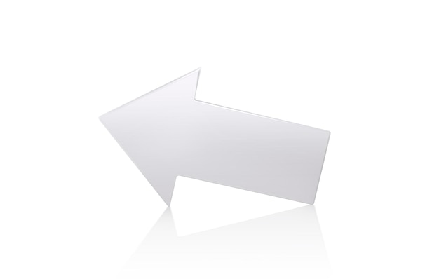 Weißer Pfeil 3D rendert transparenten Hintergrund