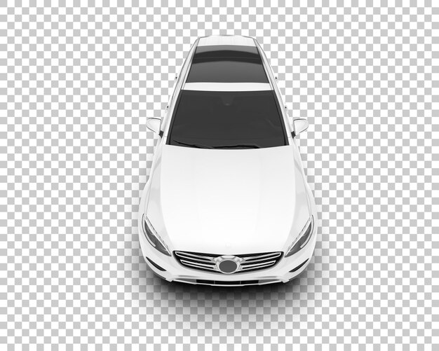 Weißer, realistischer SUV auf transparentem Hintergrund, 3D-Darstellung