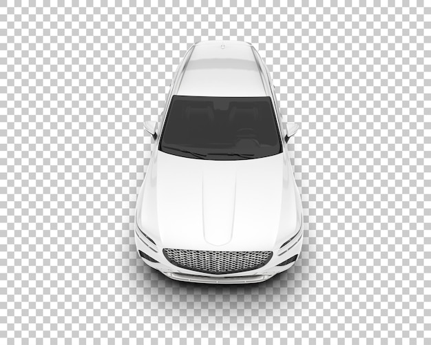 Weißer, realistischer SUV auf transparentem Hintergrund, 3D-Darstellung