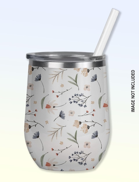 PSD weißer stahl becher mockup tumbler produkt mockup tumbler becher mockup mit weißem hintergrund