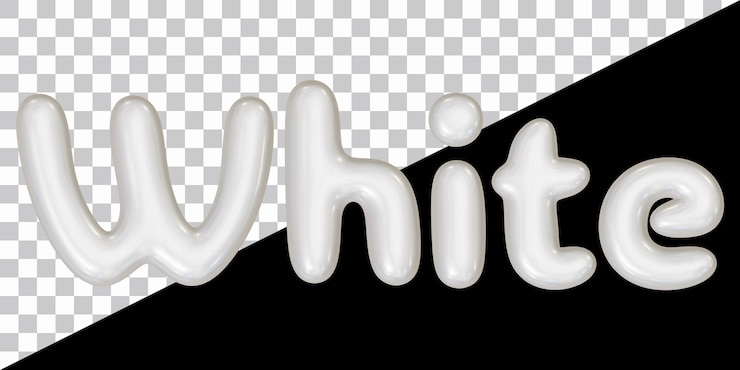 PSD weißer text in 3d-rendering für farbnamen bildungskonzept